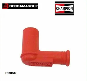 PRO5U PIPETTA CANDELA CHAMPION ROSSO CAVO SILICONE UNIVERSALE MOTO SCOOTER - Imagen 1 de 6