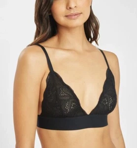 Women’s All. You. Lively Gorgeous Lace Unlined Triangle Bralette Black S NEW - Picture 1 of 9