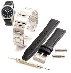 Steel Bracelet & Leather Replacement Watch Band Strap fits Citizen BM8471-01E - Picture 1 of 7