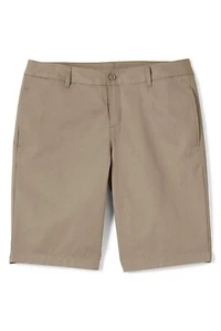 Lands' End Plain Front Blend Chino Shorts Khaki 4 NWOT (743) - Picture 1 of 4