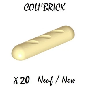 Lego 4342 - 20x Baguette / Food Bread - Beige / Tan - New Neuf - Imagen 1 de 1