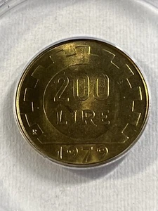 1979-R Italy 200 Lire Graded MS 65 by ANACS - Picture 1 of 4