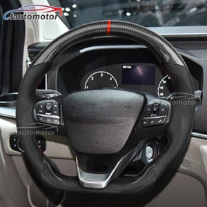 Real Carbon Fiber Sport Steering Wheel for Ford Tourneo Custom 2018-2021 Black - Foto 1 di 8