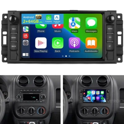 For Jeep Patriot 2009-2016 Android 15 Apple Carplay Car Stereo Radio GPS 2+64GB - Image 1 of 4