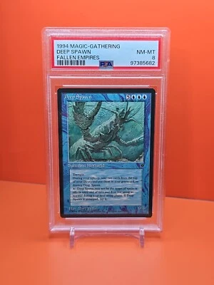 🔵🔵🔵 1994 Magic The Gathering DEEP SPAWN FALLEN EMPIRES PSA 8 🔵🔵🔵 - Image 1 of 2