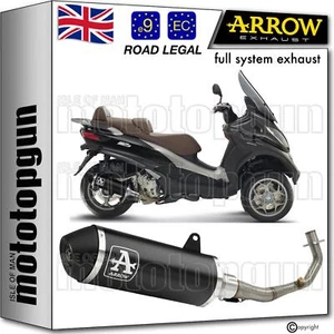 Komplettanlage Auspuff offen schwarz Urban Arrow für Piaggio MP3 500 LT 2015 15 - Bild 1 von 4
