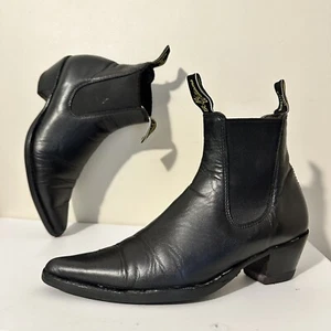 RM Williams MILLICENT COWBOY Boots Aus 7 EU 37 LEATHER Sole Black - Picture 1 of 16