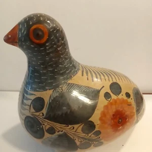 VINTAGE HAND PAINTED MEXICAN CERAMIC BIRD ARTIST SIGNED 6.25''L - Picture 1 of 5