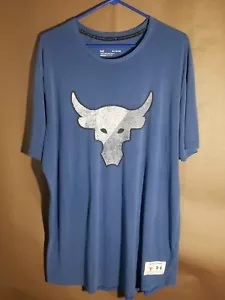 Under Armour Graphic Bull T Shirt Men's Sz XL. Blue Athletic Work Short Sleeve - Picture 1 of 9