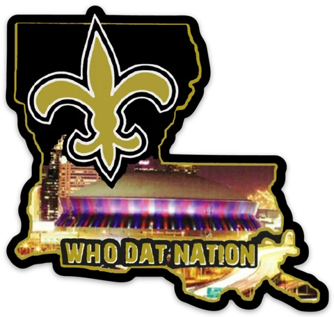 New Orleans Saints Night Superdome Who Dat Nation Louisiana State Die-cut MAGNET Cover