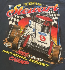 TONY STEWART 1995 USAC NATIONAL MIDGET CHAMPION SHIRT 2XL XX - RARE - Picture 1 of 7