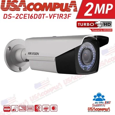 HIKVISION HiK ORIGINAL 2MP Bullet Varifocal DS-2CE16D0T-VFIR3F Camera HD 1080P 2.8/12mm