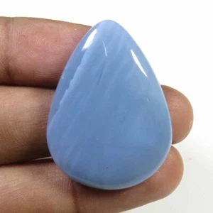 Blue Opal Smooth Pear Cabochon 34x25 mm Natural Opal Owyhee Gems 32Cts DIY OP-93 - Picture 1 of 9