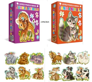 Animal Matching Jigsaw Puzzles Toy Baby Toddler Preschool Kids Children Learning - Picture 1 of 7
