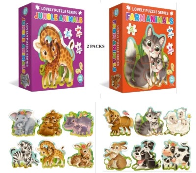 Animal Matching Jigsaw Puzzles Toy Baby Toddler Preschool Kids Children Learning - Image 1 of 4