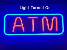 ATM Neon Sign With Effects (Blue)