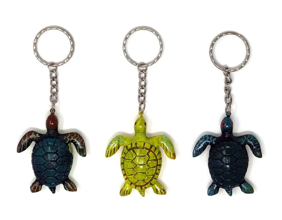 Hand Painted Black White Gray Brown Siamese Orange Cat Key Chain Keyring 800c