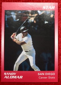 1989 Star Sandy Alomar #125 San Diego Padres Baseball Card MLB