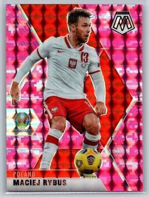 2020-21 Panini Mosaic UEFA Maciej Rybus Pink Camo Prizm Poland #68 - Image 1 of 2