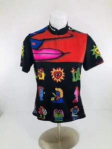 Awesome SUGOI Vintage 1997 Joe Average Art Women's Sm Cycling Jersey - EXCELLENT - Picture 1 of 10
