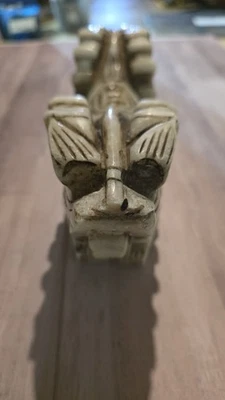 Antigua almohada china tallada a mano Foo Dog Foo León Pixiu escultura Foto 1 de 4