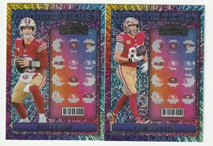 2 2024 Panini Contenders Lot Brock Purdy George Kittle Winning Ticket 49ers - Picture 1 of 2