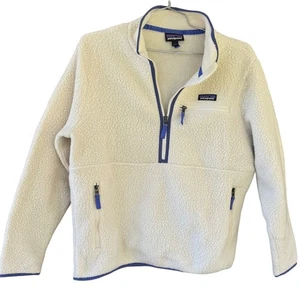 Patagonia Giacca Pullover in Pile Donna Taglia Large Panna - Foto 1 di 8