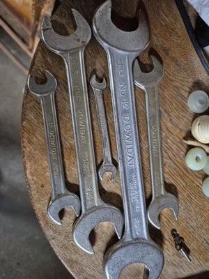 DE COLECCIÓN 5 PIEZAS DOWIDAT Nº12 LLAVES DE EXTREMO ABIERTO CROMO - VANADIO - ALEMANIA Foto 1 de 4