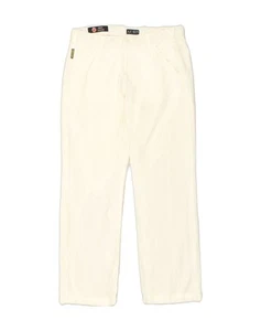ARMANI Womens Chino Trousers W34 L31 White Cotton AH12 - Picture 1 of 4