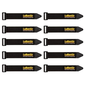 Cinch Straps, 1" x 6" (10 Pack) Elastic Hook and Loop Fastening Cable Strap f... - Picture 1 of 8