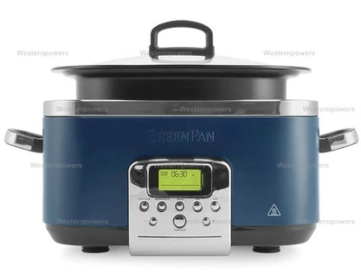 GreenPan Elite 8-in-1 Programmable 6-Quart Slow Cooker Oxford Blue - Image 1 of 4