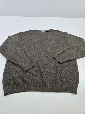 Suéter Preswick & Moore Para Hombres XL Marrón Mezcla de Lana Cuello Redondo Tejido Texturizado Foto 1 de 4