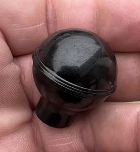 Perilla de tirador de cajón de baquelita de 1" de diámetro negra o marrón muy oscuro - Imagen 1 de 3