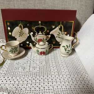 Lenox Ornaments Steeped in Tradition 3er Set Holiday Teetasse Krug Tasse/Untertasse - Bild 1 von 18