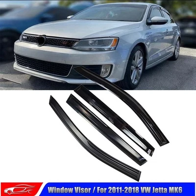 Viseras de ventana 3D onduladas estilo M protectores de lluvia para VW Jetta MK6 2011-2018  Foto 1 de 4