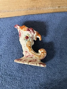 Jarrón flores cuerno cornucopia vintage de Japón. Pintado a mano. Sin astillas - Imagen 1 de 16