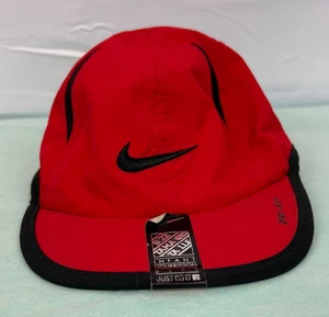 Nike Just Do It Dri-Fit Infant Toddler Red Black Logo Adjustable Baseball Cap - Picture 1 of 6