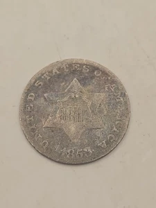1853 3-Cent Silver Piece (Trime) - Picture 1 of 6
