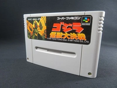Godzilla Kaijuu Daikessen Super Famicom Nintendo Japan SNES SFC game authentic - Image 1 of 4