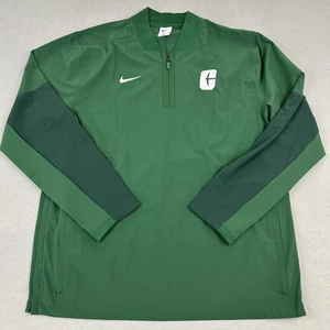 UNC Charlotte 49ers Giacca Uomo Grande Verde Nike 1/4 Zip Coaches Pullover NCAA L - Foto 1 di 12