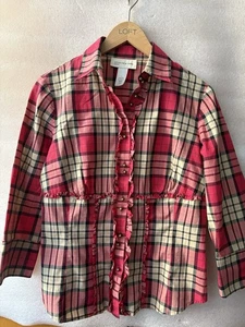 JONES NEW YORK kariertes Hemd geknöpfte Bluse Oberteil Langarm Gr. Small TOP ZUSTAND. - Bild 1 von 5