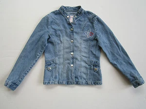 Funny Valentine Girl's Denim Jacket Medium 8yrs Childs Fitted Blue Jean Coat   - Picture 1 of 9