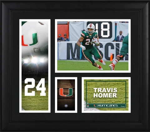 Travis Homer Miami Hurricanes Framed 15" x 17" Player Collage Cover
