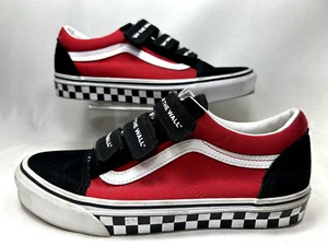 Vans Off the Wall Men's 7 Women's 8.5 Red Black Checkered Suede Sneakers Unisex - Picture 1 of 12