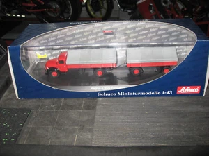 Schuco Magirus S 6500 Rundhauber mit Plane und Anhänger H253 Nr. 03162 1:43 - Picture 1 of 7