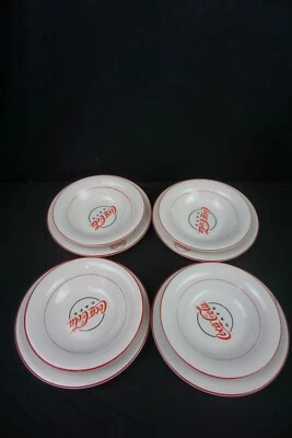 Juego de 8 platos de cena y cuencos de sopa Gibson Coca-Cola Café 4 de cada uno Foto 1 de 4