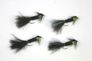X4 Ninfa Montana Verde Ponderada L/S, talla 10, moscas de pesca de trucha. - Imagen 1 de 2