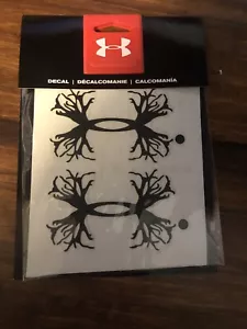 Calcomanía Under Armour Antler logotipo 4" paquete de 2 (negra) UDE2105 - Imagen 1 de 2
