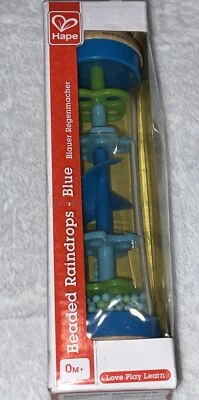 Gotas de lluvia con cuentas para bebé Hape International azul sonidos calmantes de lluvia 0-6 m totalmente nuevas Foto 1 de 4