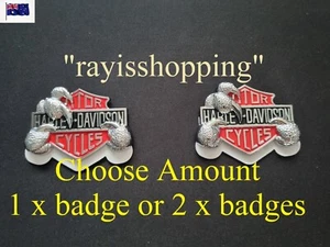 BLACK RED SILVER, EAGLE CLAW, Harley Davidson, Metal Badge Motorcycle Emblem - Picture 1 of 7